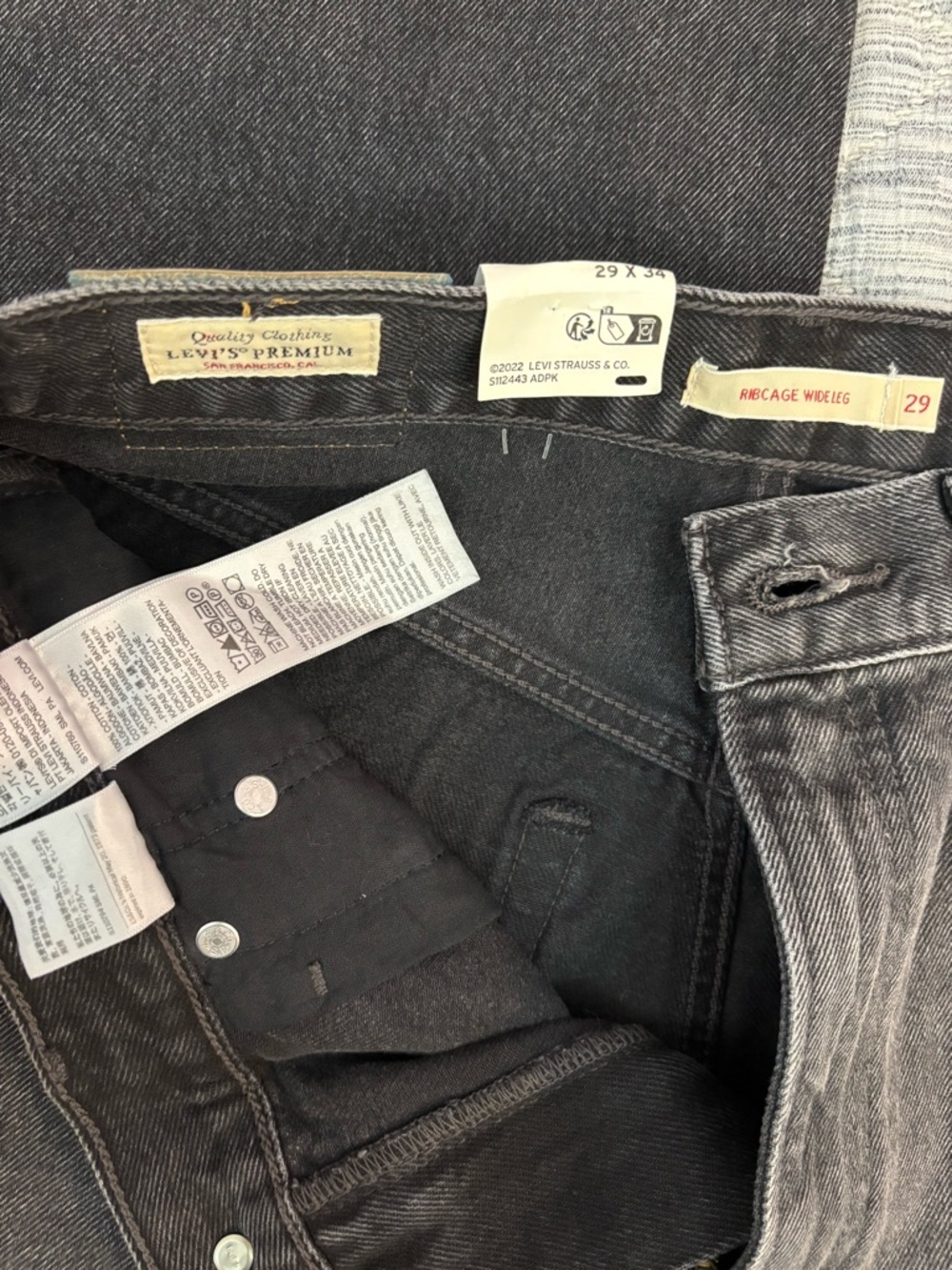 Levis Ribcage Wide Leg Jeans Sz 29 NWT | Levis High Waisted Wide Leg Jeans NEW - - Picture 9 of 9
